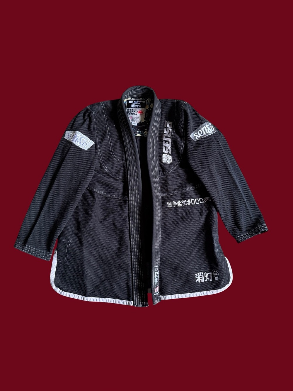 Senso "Shoto" Brazilian Jiu-Jitsu (BJJ) Gi Jacket – Black Premium Pearl Weave A1